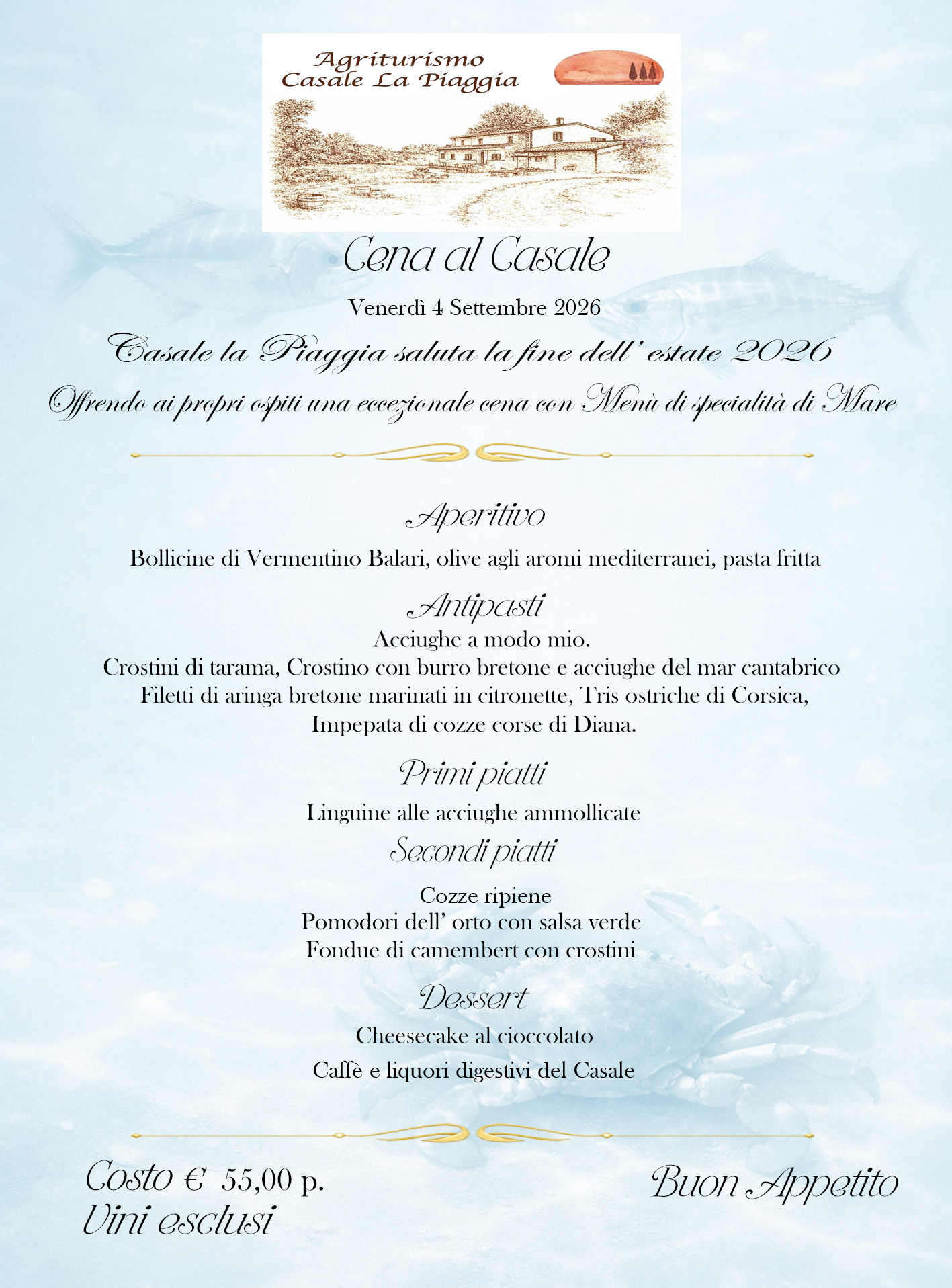 Cena fine estate